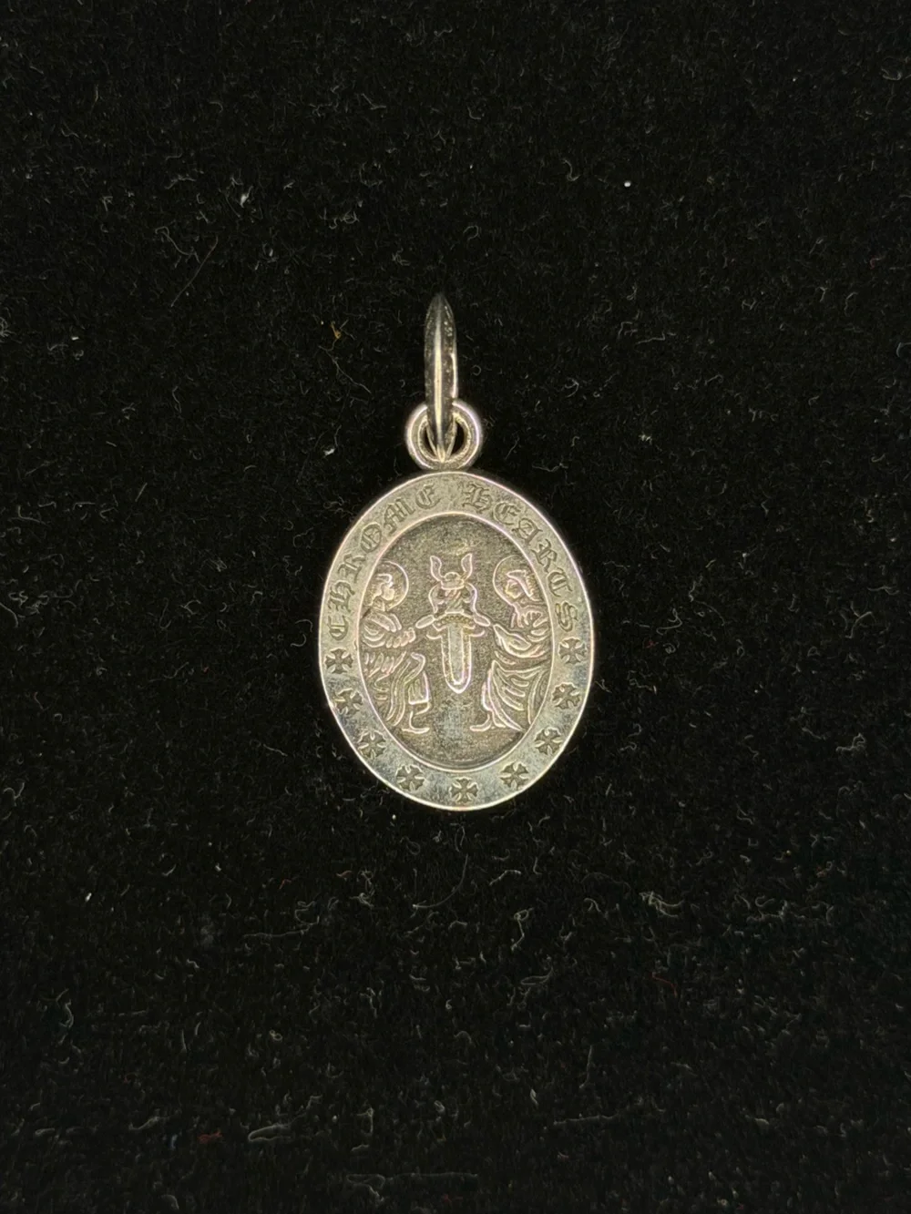 Chrome Hearts Floral Dagger Knife Oval Tag Unisex Pendant